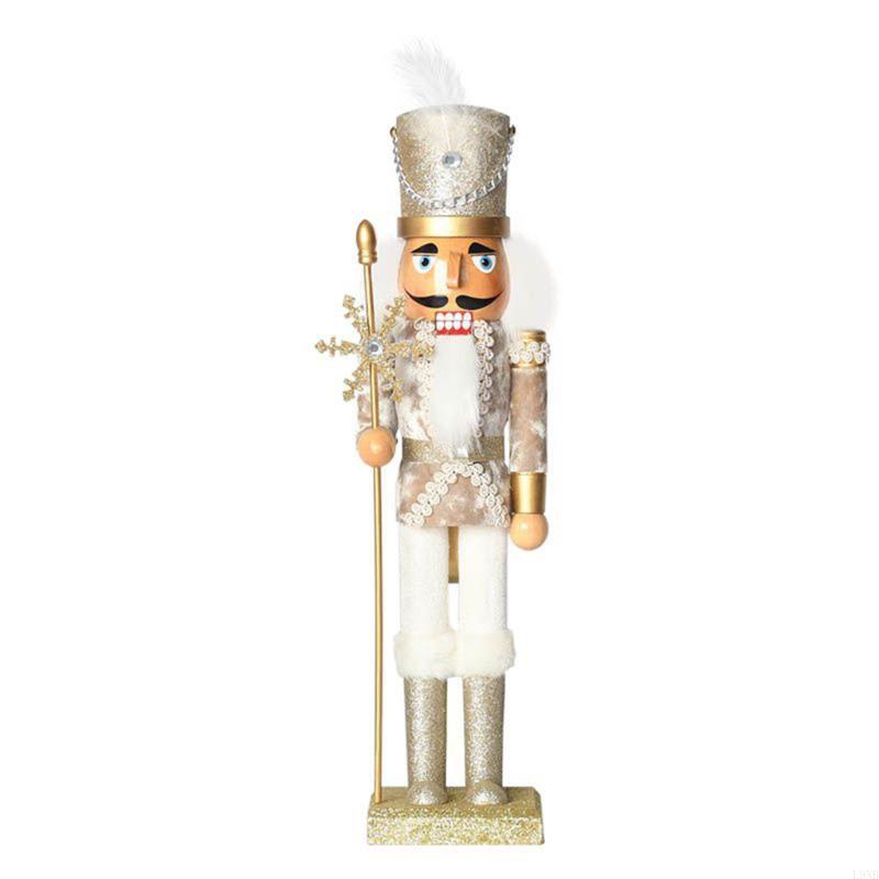Nutcracker Figurine - L9NB Desktop Ornament Wooden Nutcracker for