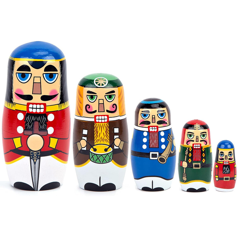 5pcs Russian Nutcracker Nestin - Nutcracker Figurine recension och pris