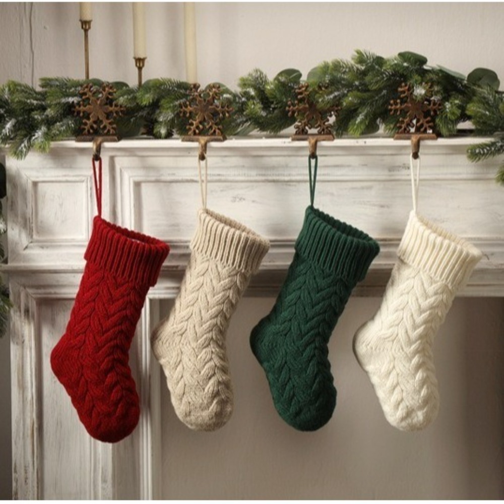 Knitted Christmas Sockings Flu - Christmas Stocking Hanging recension och pris