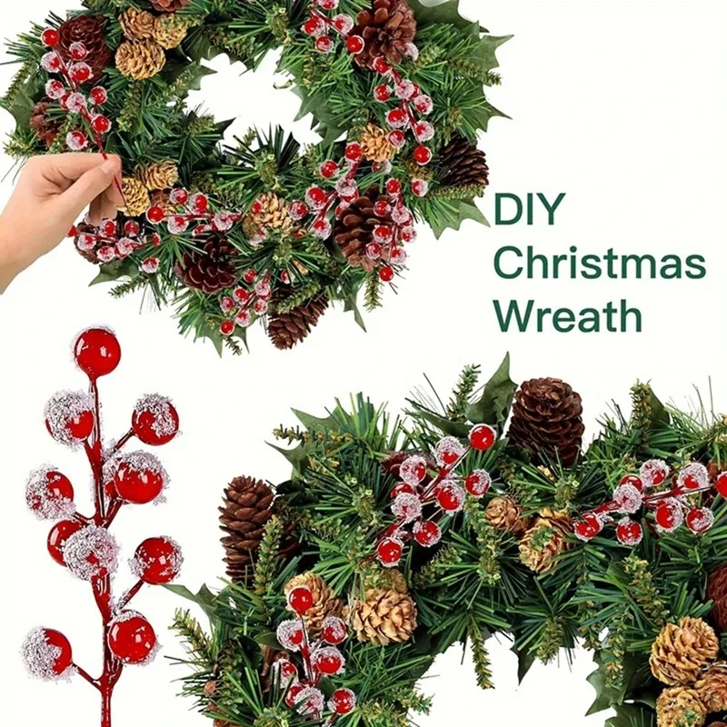 10-200PCS Artificial Red Berry - Christmas Tree Artificial recension och pris