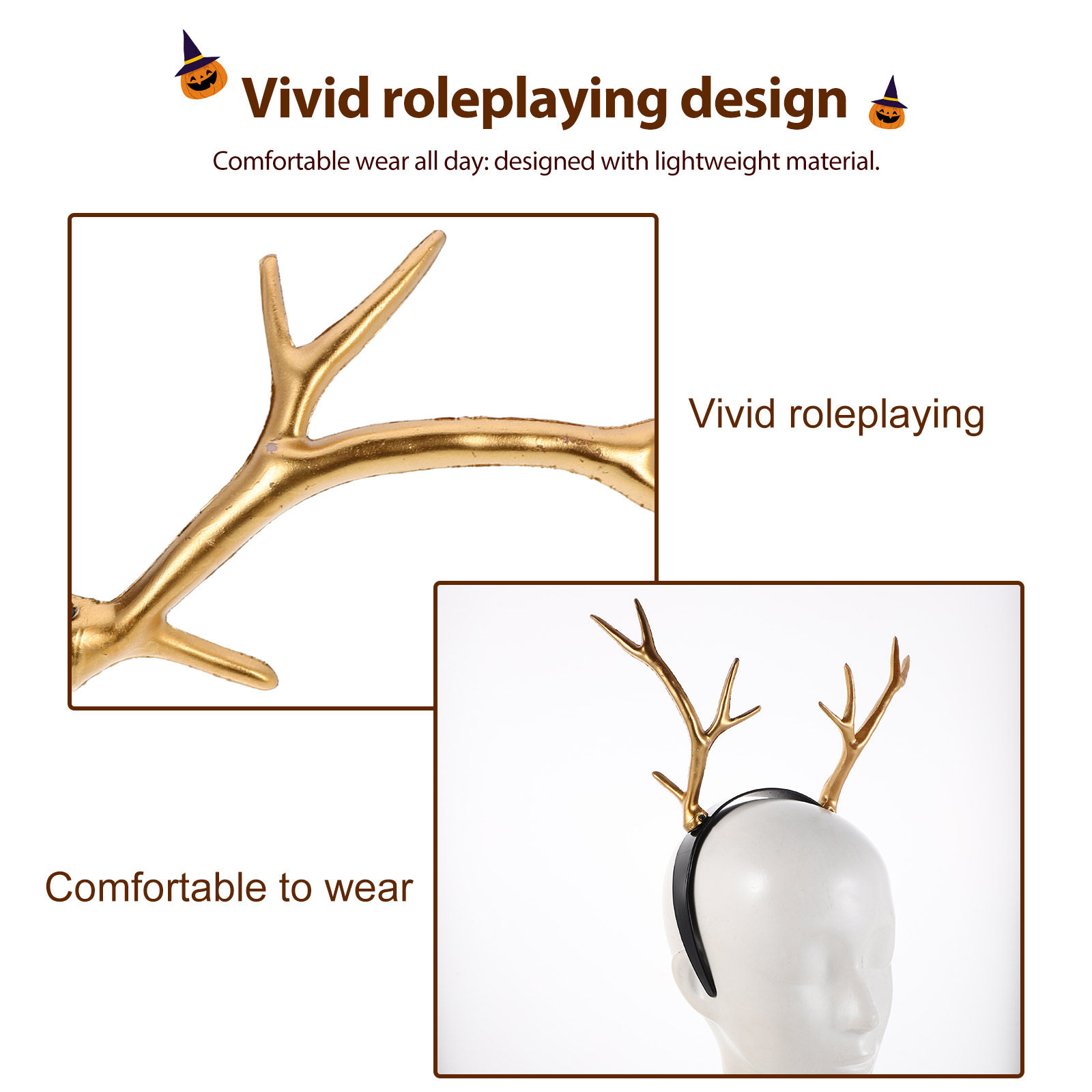 2Pcs Holiday Headband Reindeer - Reindeer Antlers Headband recension och pris