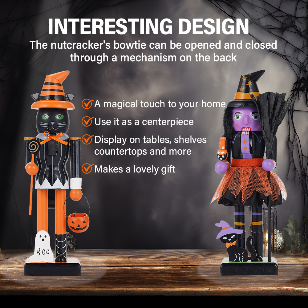 Halloween Solid Wood Nutcracke - Nutcracker Figurine recension och pris