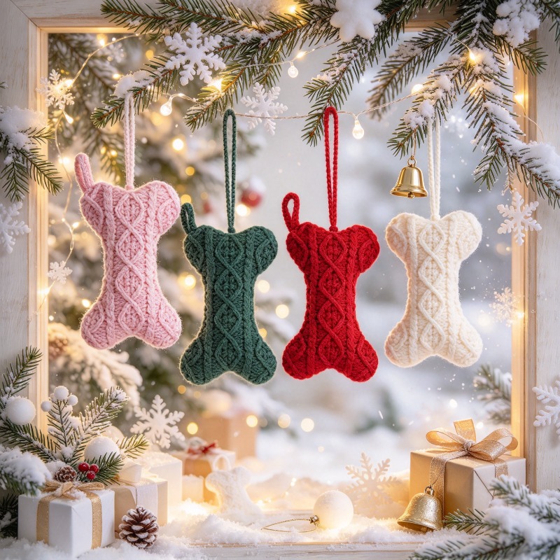 Multicolor Cable Knit Bone Sha - Christmas Stocking Hanging recension och pris