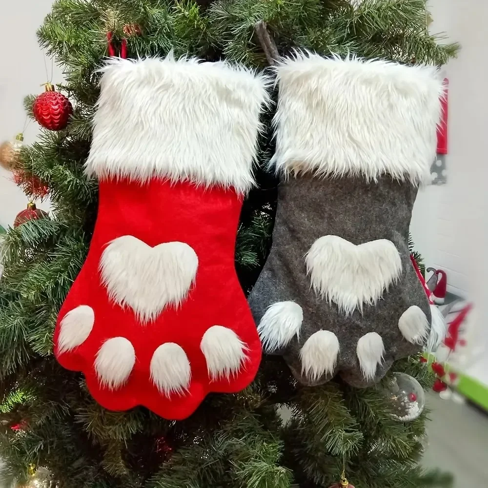 Christmas Stockings Paw Print  - Christmas Stocking Hanging recension och pris