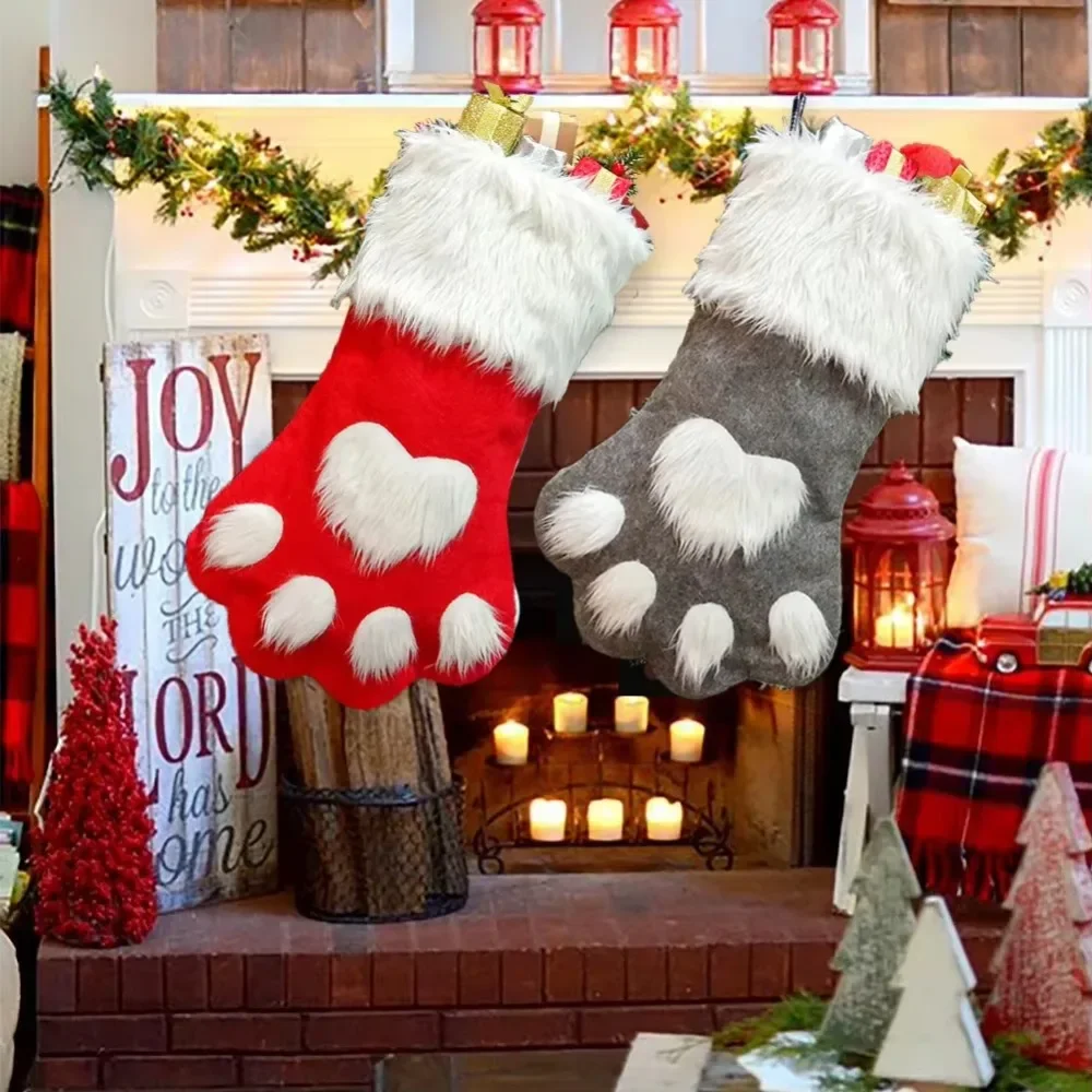 Christmas Stockings Paw Print  - Christmas Stocking Hanging recension och pris
