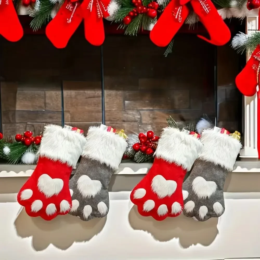 Christmas Stockings Paw Print  - Christmas Stocking Hanging recension och pris