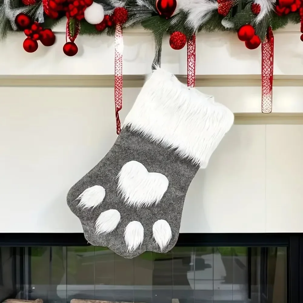 Christmas Stockings Paw Print  - Christmas Stocking Hanging recension och pris