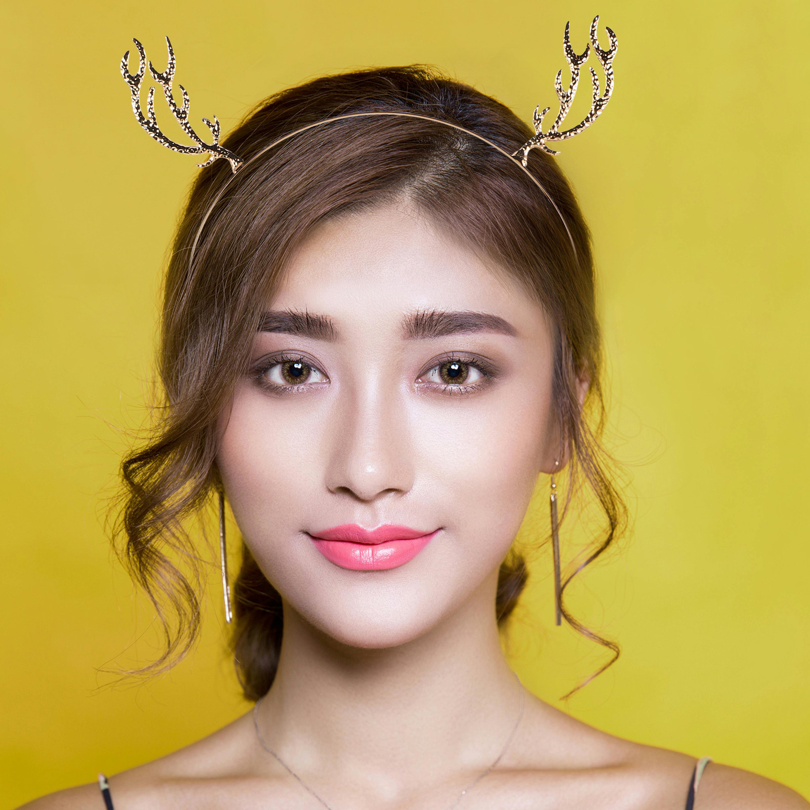 Metal Rhinestone Hair Hoop Ant - Reindeer Antlers Headband recension och pris