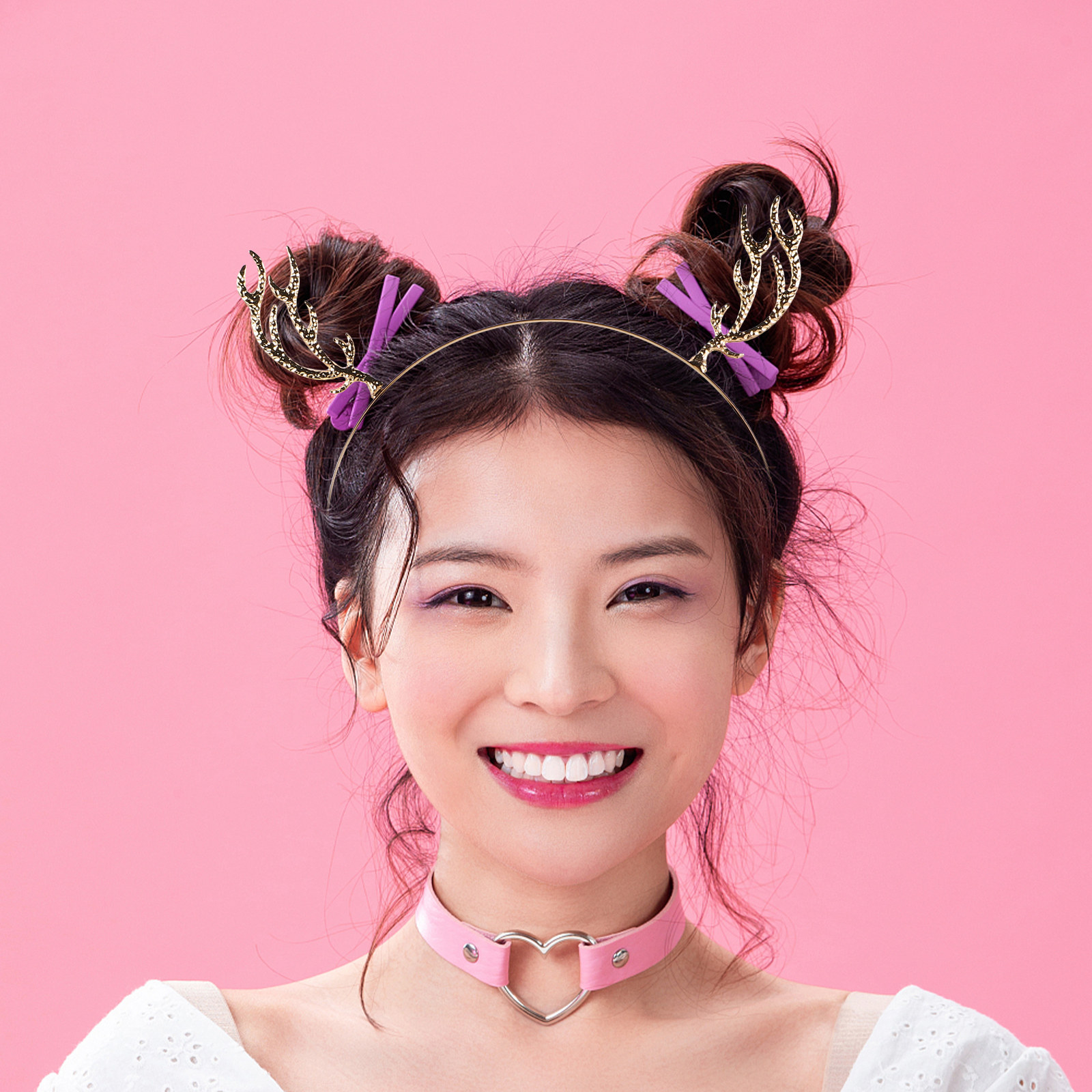 Metal Rhinestone Hair Hoop Ant - Reindeer Antlers Headband recension och pris